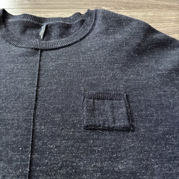 Saint James Mademoiselle Sweater Womens L 96% Wool Black Silver Pullover France - Picture 8 of 16